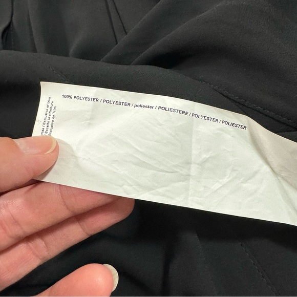 Joseph Ribkoff Button Front Blouse Black Semi Sheer Mock Neck - Picture 3 of 7